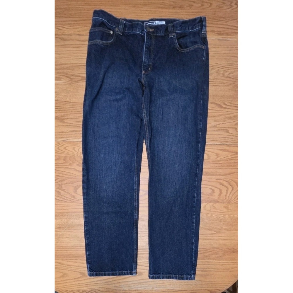 Men's Carhartt Relaxed Fit Dark Wash 38x34 Jeans Workwear